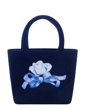 balloon chic blue rose handbag